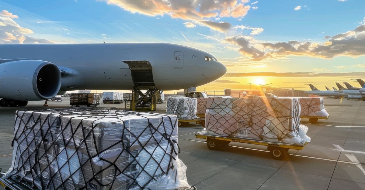 Freight loading onto charter flight