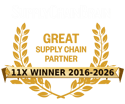 Great Supply Chain Partner 11X Winner 2016-2026