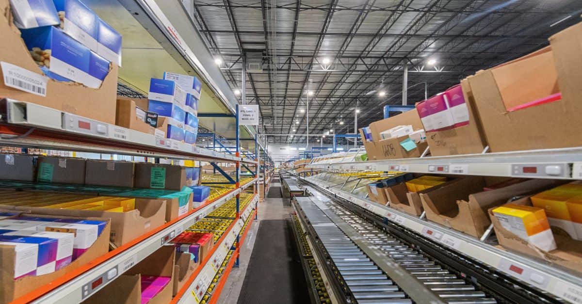 items in a warehouse ready for kitting